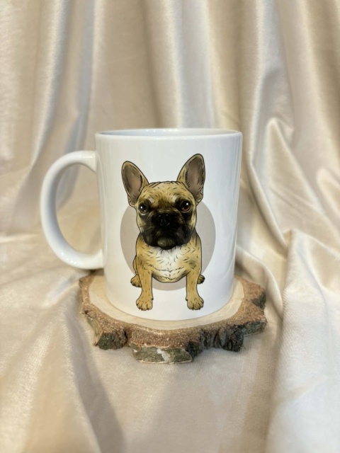 Kubek Buldożek francuski (różne umaszczenia)