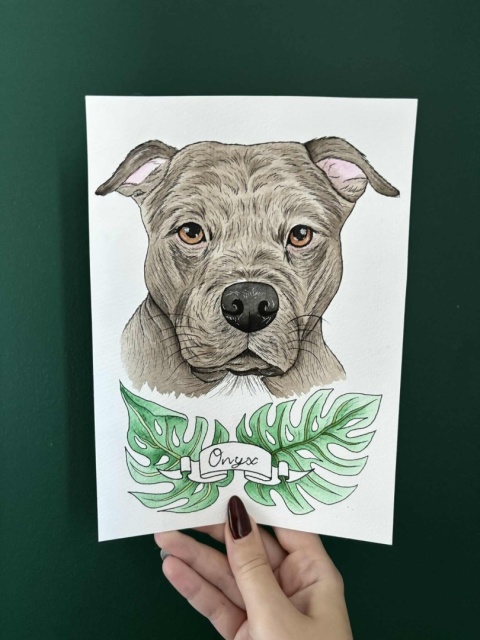 Portret z kwiatami/roślinami