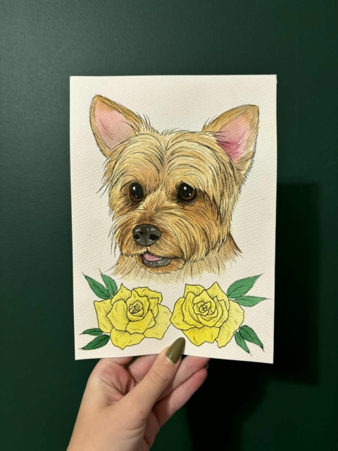 Portret z kwiatami/roślinami